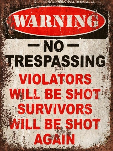 Warning trespassing vintage - warning,