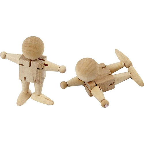 Wooden body figures - wooden, with