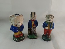 Vintage Rupert Bear Friends Chalk Figures Bill Badger, Algy Pug Edward Trunk
