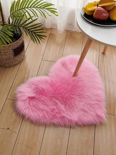 Love heart fluffy rugs shaggy - love,