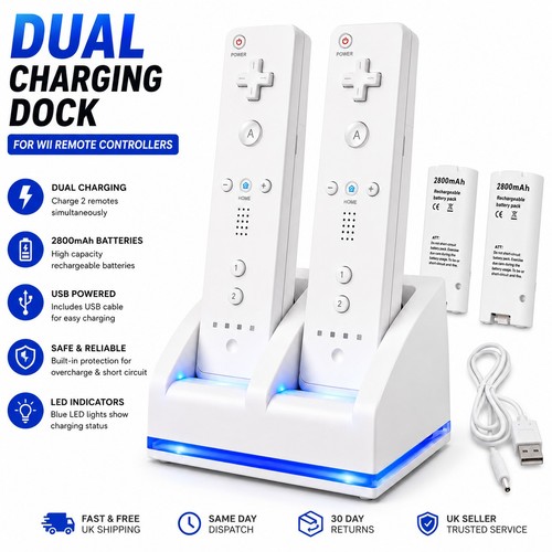 Wii remote dual - remote, charging