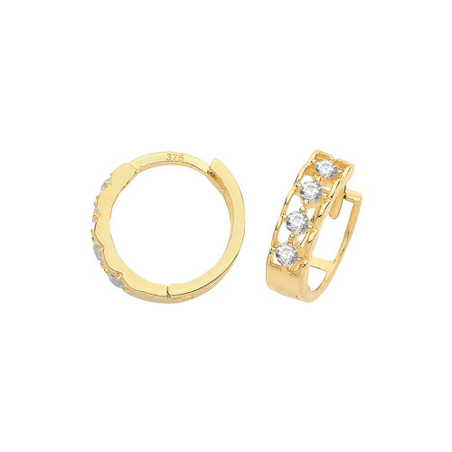 Hinged earrings 9ct yellow - hinged,