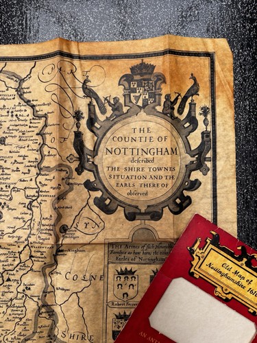 Old map nottingham 1610 an - old,