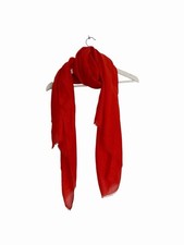 Monsoon Accessorize Red Scarf Frayed Edge RRP £39 Long