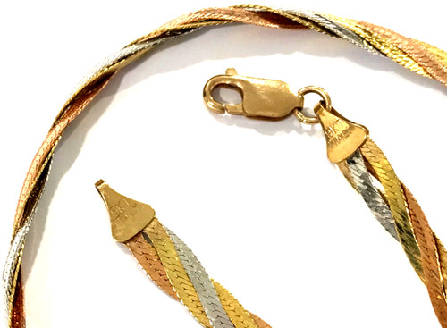 9ct tri colour - colour, gold