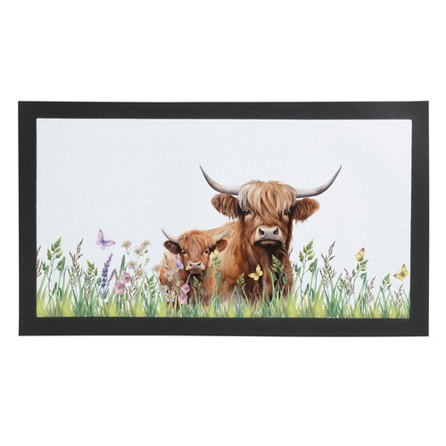 Highland cow calf bar runner - cow,