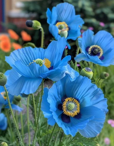 Rare himalayan blue poppy - himalayan,