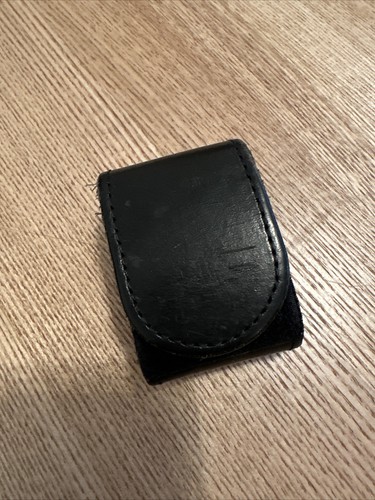 Police black leather - leather, 2”