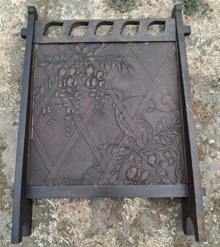 Arts crafts oak embossed - &,