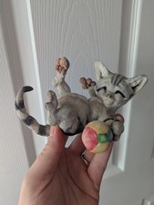 Cat Country Artists A Breed Apart "MARBLES" Silver Tabby Cat 