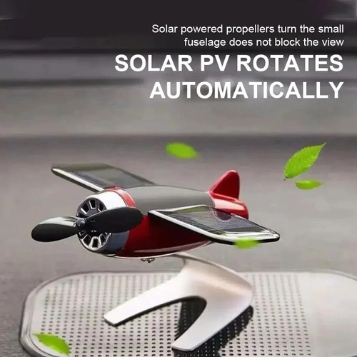 Solar airplane car decoration - solar,