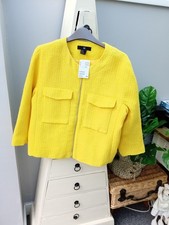 SALE £12 ~ BNWT ~Stunning ~ H & M ~Yellow Textured Boucle Jacket ~ UK14