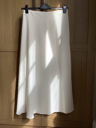 Cream maxi skirt uk12long - m&s,