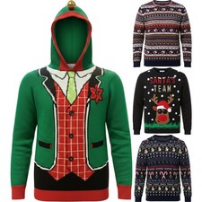 Mens Elf Suit Hooded Christmas
