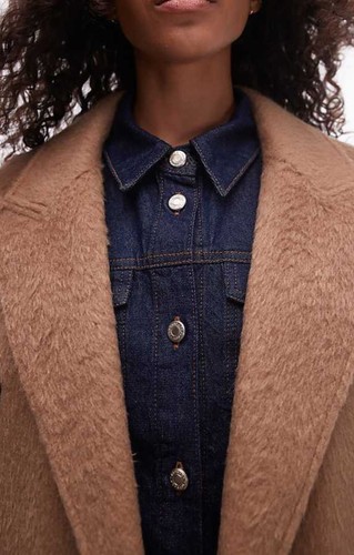 Topshop wool look double - look,