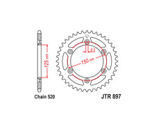 JT Steel Rear Sprocket Teeth