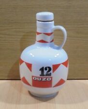 GREEK OUZO 12 ADVERTISIGN VTG CERAMIC BOTTLE EMPTY