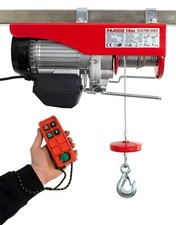 200kg Electric Wire Rope Hoist Radio Control 240v 18m HOL With Hook And Pulley