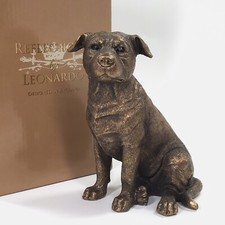 Staffordshire Bull Terrier ornament Leonardo Bronzed figurine Staffy lover gift