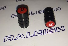 RALEIGH BUDGIE, CHOPPER, GRIFTER, TOMAHAWK 2 x "R" LOGO BLACK DUST CAPS