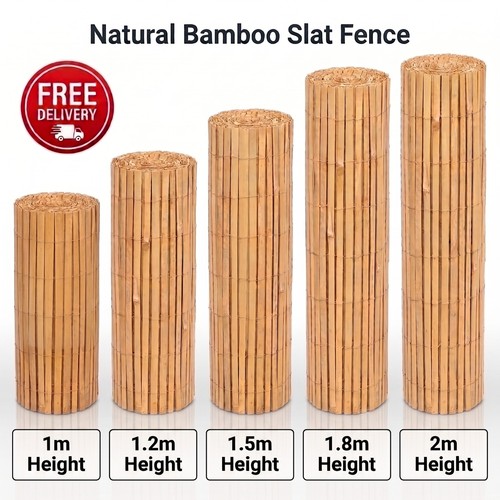 Heavy duty bamboo fence - 4m,