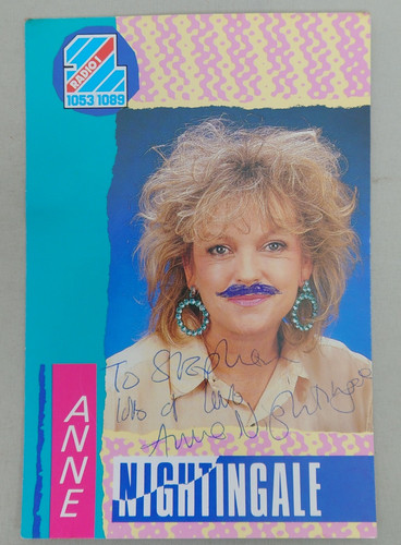 Anne nightingale signed radio - anne,