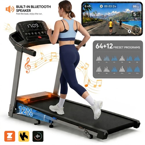 Bluetooth treadmill incline - treadmill, 12%incline