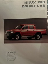 Toyota Hilux 4WD Pickup Car Sales Information Brochure Sheet