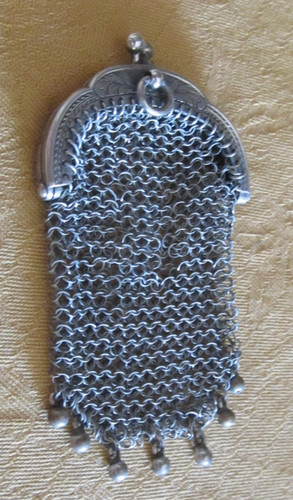 Antique solid silver mesh - solid,