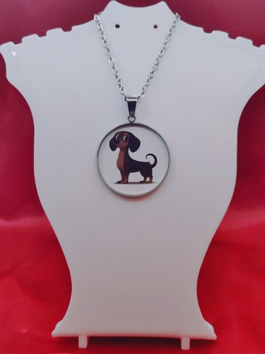 Dachshund necklace stainless - dachshund,