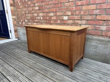 Solid Oak Trunk Storage Or Blanket Box Chest With Removable Tray W103 H58 D52