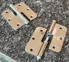 Chrome Plated Lift Off Door Hinges 85mm (Per Pair) - LEFT HAND
