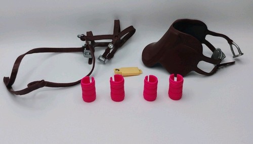 Barbie jumping tawny horse - barbie,