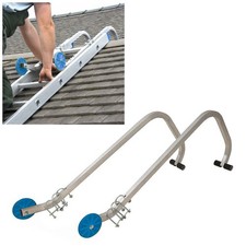 UNIVERSAL ROOF EXTENSION LADDER HOOKS KIT c/w WHEELS & FIXINGS LIFETIME WARRANTY