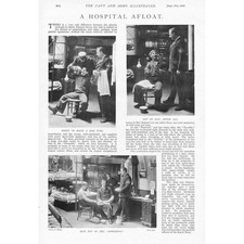 ROYAL NAVY A Hospital Afloat Antique Print 1898