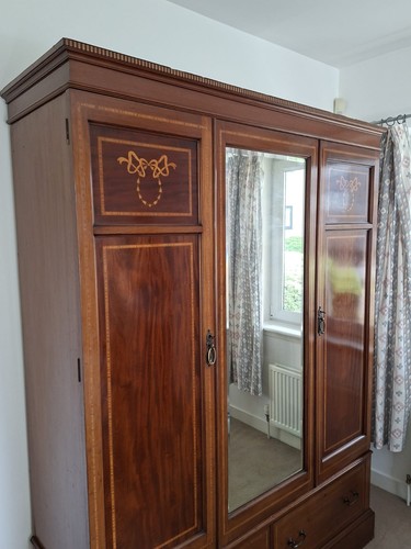 Mahogany wardrobe edwardian w - wardrobe,,