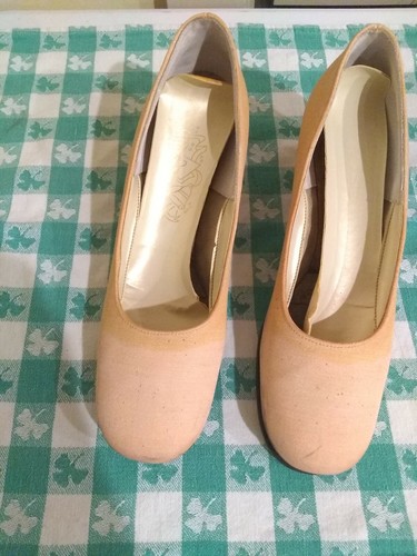 Pink satin dyed dress shoes - dyed,
