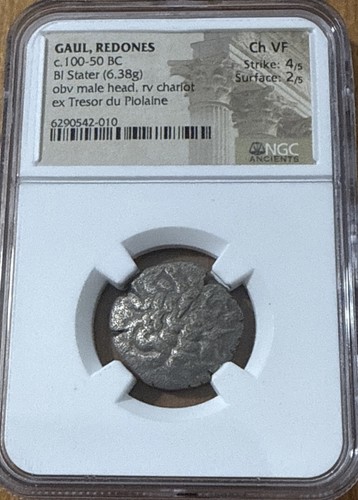 Celtic gaul silver stater - gaul, ngc