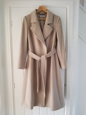 Hobbs Livia /  Olivia Style Wool Coat Taupe  Blond  Camel 100% Wool Size UK 12