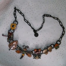 LOL Bijou Necklace. Quirky, Charming, Unique. Frog, Umbrella, Dragonfly, Leaf