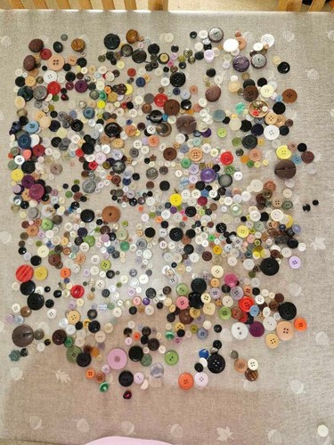 750g vintage mixed button - vintage,