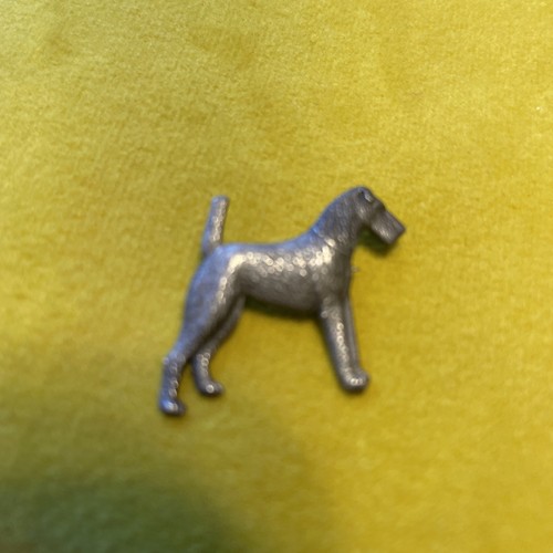 Vintage brooch pin airedale - brooch,
