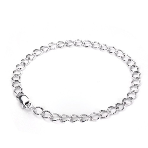 Sterling silver light curb - light,