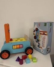 Vilac 1006S 3 in 1 Walking Trolley: Walker Cart, Carrier and Multi-Activity Game