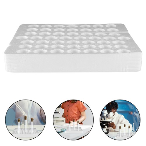 White foam test tube holder - test,
