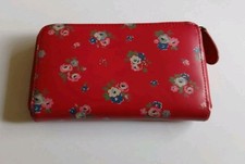 CATH KIDSTON Wimbourne Ditsy Red Floral Leather Purse Rare 
