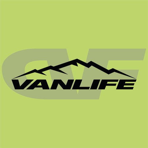 Vanlife mountain graphic vinyl - vanlife,