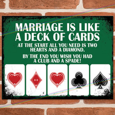 MARRIAGE DECK OF CARDS Funny