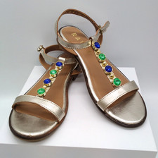 Ravel Flat Jewelled Gold