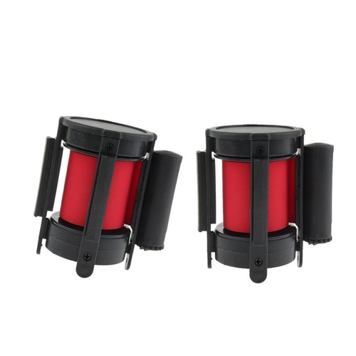 2xstanchion with retractable - with,